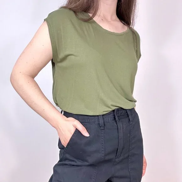 Gap Green Luxe Dolman Sleeve T-Shirt - Picture 7 of 9